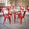 Flash Furniture 31.5 SQ Dining Table Brown Poly Top/Red Frame JJ-T14619-80-BRRD-GG - alternate 10